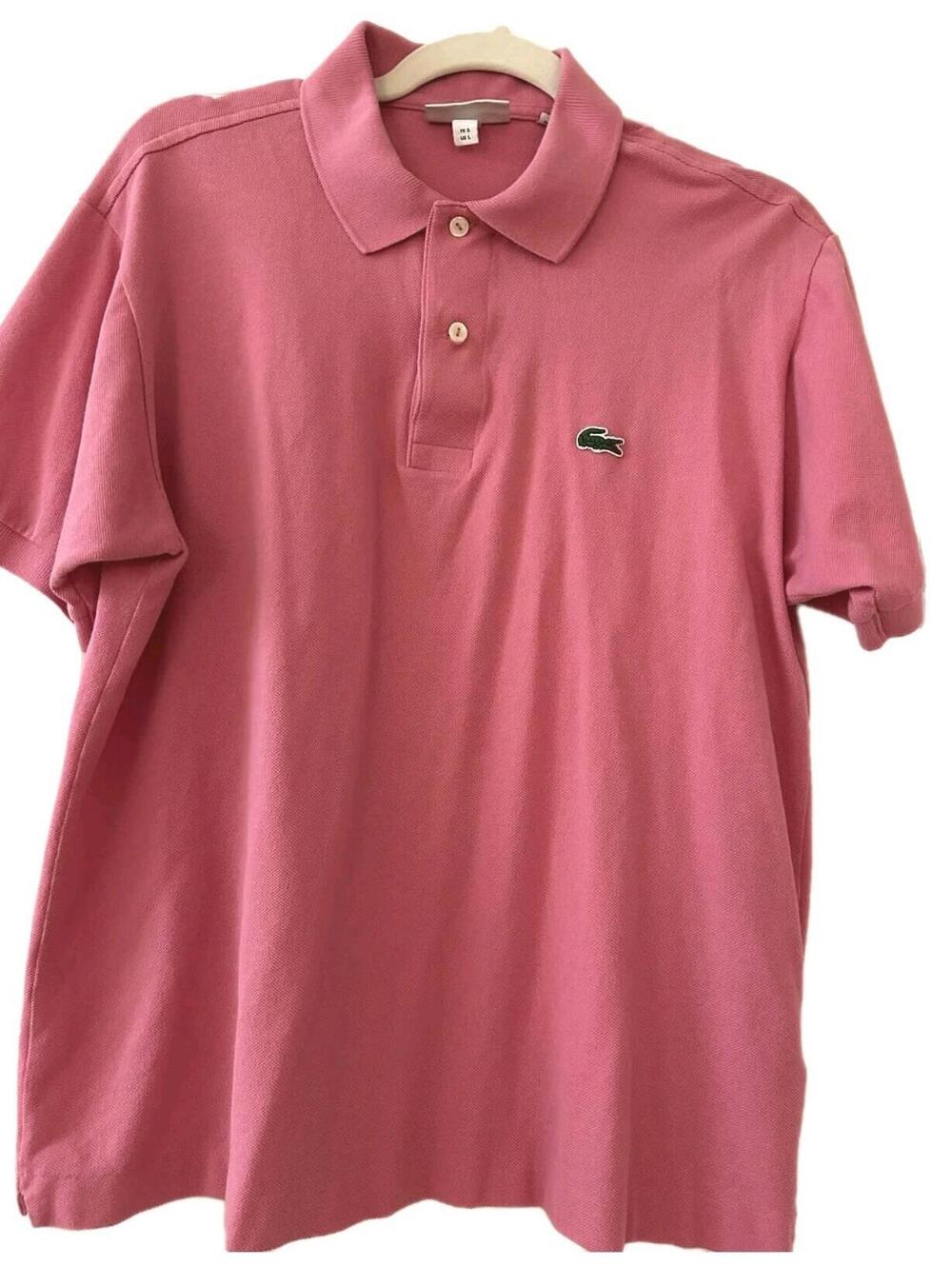 Lacoste Polo Men’s Summer Pink Preppy Golf Shirt Size L